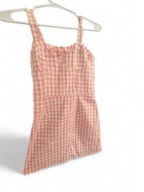 Pink Gingham Bustier Slip Dress - Women's Intimates
